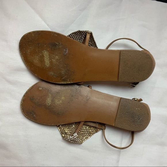 steve madden jeweled tan sandals - Picture 4 of 5